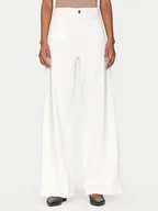 Spodnie damskie - Marella Spodnie palazzo Samovar 2515131201 Écru Regular Fit - miniaturka - grafika 1