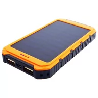 Powerbanki - Sunen Sunen Power Bank 6000mAh z panelem solarnym 0.8W pomarańczowy (S6000Y) - miniaturka - grafika 1