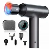 Masażery - Pistolet Do Masażu Głębokiego Z Funkcją Ciepła i Zimna 6 Prędkości 5 Główek - miniaturka - grafika 1