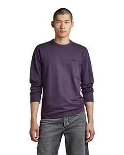 Koszulki męskie - G-STAR RAW Męski t-shirt Aviaton, purpurowy (Carbonne Purple D285-0013), XL, Purpurowy (Carbonne Purple D285-0013), XL - grafika 1