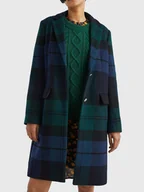 Płaszcze damskie - Płaszcz damski Tommy Hilfiger WW0WW37612 34 Zielony (8720642203301) - miniaturka - grafika 1
