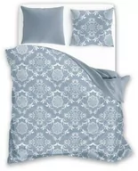 Pościel - Faro Pościel satynowa 160x200 Elegant 007 szara biała ornamenty dwustronna S 23 - miniaturka - grafika 1