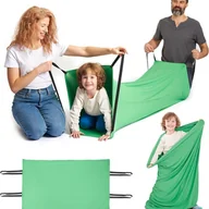 Zabawki sensoryczne - Tunel sensoryczny animacyjny dla dzieci dotykowy SI zielony 120x70cm 1,2m - miniaturka - grafika 1