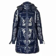 Kurtki damskie - Kurtka damska zimowa puchowa długa z kapturem CAMO roz. S - miniaturka - grafika 1