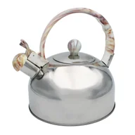 Czajniki na gaz - Czajnik stalowy z gwizdkiem tradycyjny indukcja 2.5L marmurowy uchwyt BRUNBESTE BB-2269 - miniaturka - grafika 1