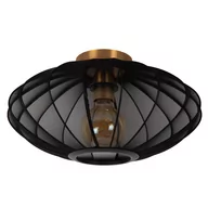 Lampy sufitowe - Sypialniana lampa sufitowa Corina 03147/40/30 Lucide klosz siatka złota czarna - miniaturka - grafika 1