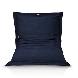 Pufa Worek Fotel Xxl Do Siedzenia + Poduszki - Kolor Granatowy - Pufy i podnóżki - miniaturka - grafika 1