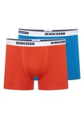 Majtki męskie - Bokserki (dłuższa nogawka) Switch Henderson 2-pak pomarańczowy, morski L - miniaturka - grafika 1