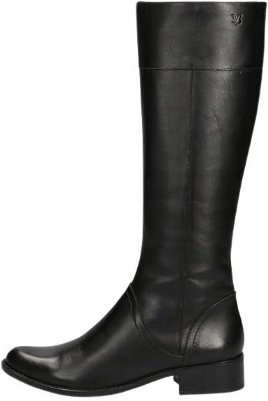 CAPRICE DAMSKIE KOZAKI CZARNE WYSOKIE SKÓRZANE 39 J0A