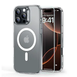 Etui ESR Classic Hybrid HaloLock MagSafe + Tempered Glass do Apple iPhone 16 Pro Max Przezroczysto-matowy - Etui i futerały do telefonów - miniaturka - grafika 1