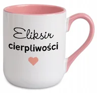 Kubki - KUBEK ZŁOTY ELIKSIR CIERPLIWOŚCI PREZENT DO PRACY DLA SZEFA SZEFOWEJ 30 40 - miniaturka - grafika 1