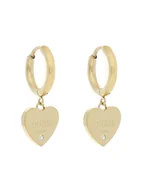 Kolczyki - Guess Kolczyki Huggie Me JUBE03 145JW Żółte złocenie - miniaturka - grafika 1