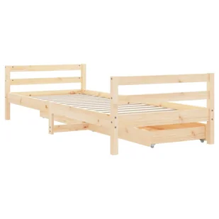 Rama łóżka dziecięcego z szufladami, 90x200 cm, sosnowa Lumarko! - Łóżeczka i kojce - miniaturka - grafika 8