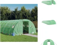 Szklarnie ogrodowe - vidaXL Szklarnia z ramą stalową zielona 72 m² 18x4x2 m - Szklarnie - miniaturka - grafika 1