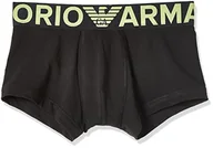 Paski - Emporio Armani Męski pasek Megalogo Elastic Band Trunk, czarny, S - miniaturka - grafika 1
