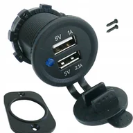 Ładowarki samochodowe - Ładowarka Samochodowa 2 x Usb 3,1A Gniazdo 12V 24V - miniaturka - grafika 1