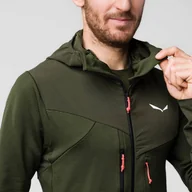 Bluzy męskie - Polar męski Salewa AGNER zielony 00-0000028557_5281 - miniaturka - grafika 1