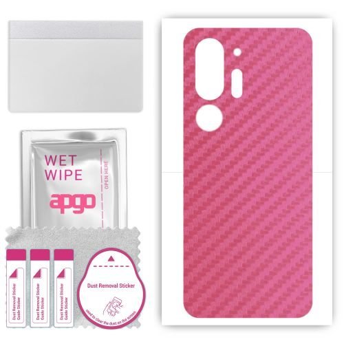 folia naklejka skórka strukturalna na TYŁ do HTC U24 Pro - Carbon Różowy - apgo SKINS