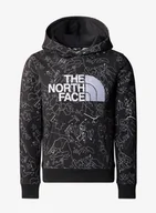 Bluzy sportowe męskie - Bluza chłopięca The North Face Drew Peak P/O Hoodie Print - asphalt grey - miniaturka - grafika 1