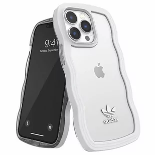 Adidas OR Wavy Case etui obudowa do iPhone 13 Pro /13 6,1" biały-przezroczysty/white-transparent 51903 - Etui i futerały do telefonów - miniaturka - grafika 1