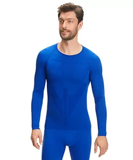 Koszulki męskie - Falke Męska koszulka z długim rękawem Warm Tight Fit, Sport Performance Material 1 sztuka, niebieska (Yve 6714), rozmiar: XXL 39611 - grafika 1