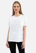 Bluzki damskie - T-shirt z nadrukiem, Comfort Fit, T-MESTI - Volcano - miniaturka - grafika 1