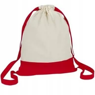 Plecaki worki - Plecak Worek Eko do Szkoły Basen BEŻOWO-CZERWONY - miniaturka - grafika 1