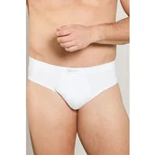 Majtki męskie - Slipy męskie gładkie białe z czystej bawełny Kappa K1103 - miniaturka - grafika 1