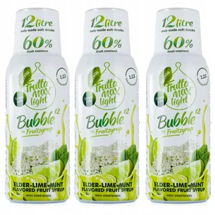 Zestaw 3 koncentratów do Saturatora FruttaMax Limonka Mięta Bez Light bez Cukru 3x 500 ml - Syropy i koncentraty owocowe - miniaturka - grafika 1