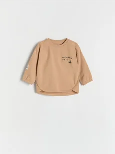 Reserved - Bawełniany longsleeve - brzoskwiniowy - Bluzki dla niemowląt - miniaturka - grafika 1
