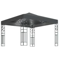 Altany ogrodowe - vidaXL Altana ze sznurem lampek, 3x3 m, antracytowa! 3070296 - miniaturka - grafika 1