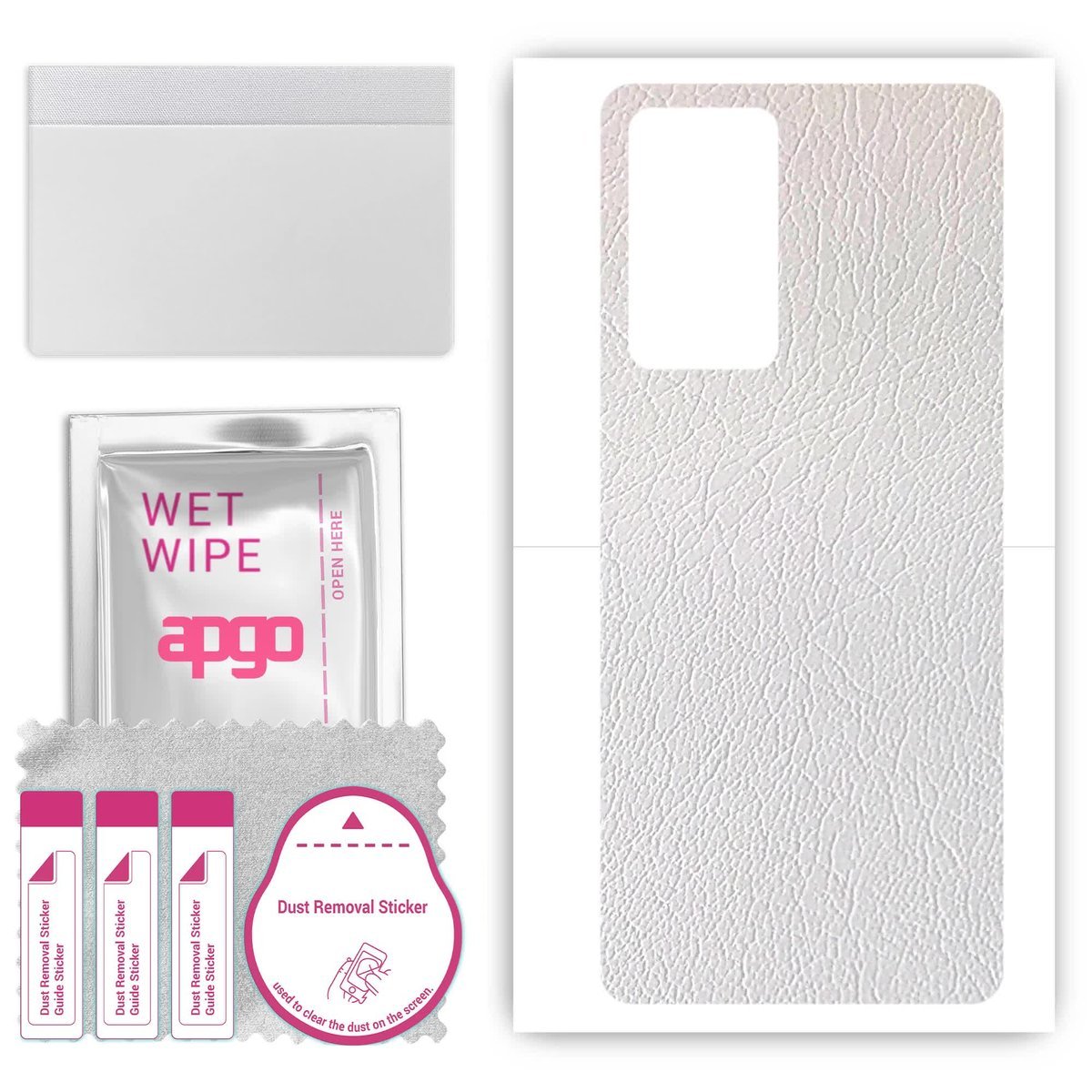 Folia naklejka skórka strukturalna na TYŁ do Infinix Note 11 - Skóra Biała - apgo SKINS