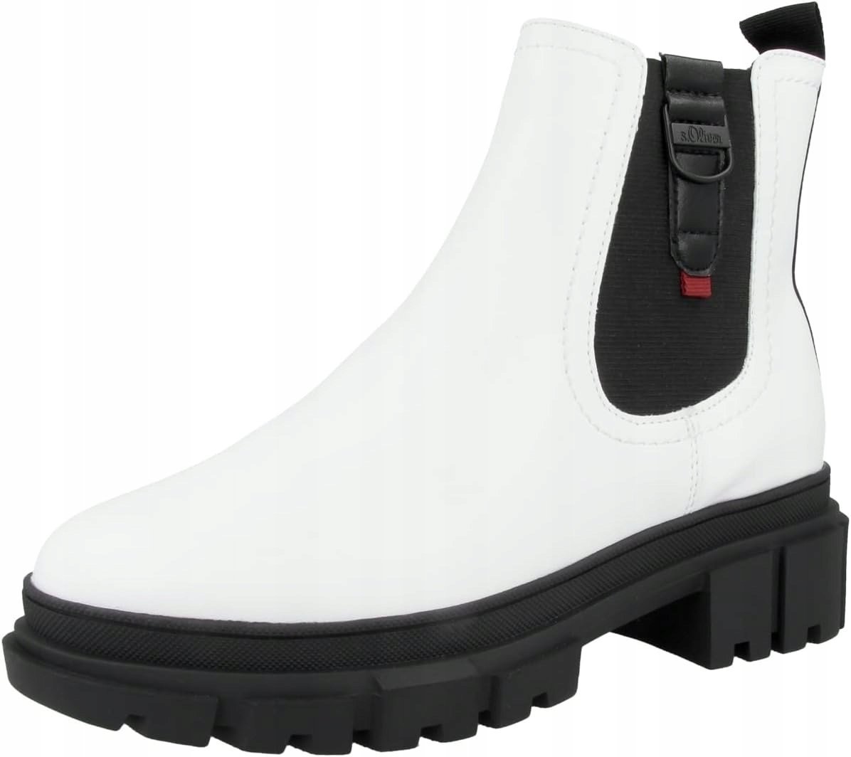 S.OLIVER BOTKI DAMSKIE BIAŁE NA ZAMEK LOGO 41 1ŻCH