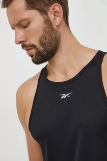 Koszulki męskie - Reebok t-shirt do biegania kolor czarny - grafika 1