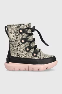 Buty dla dziewczynek - Sorel buty zimowe dziecięce 2020622 YOUTH EXPLORER LAC kolor biały - grafika 1