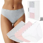 Majtki damskie - Figi damskie 3 PARY majtki SPORTOWE bawełniane ATLANTIC 3CLP-010 - L - miniaturka - grafika 1