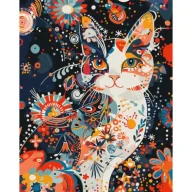 Malowanie po numerach - Ideyka Malowanie po numerach - Wdzięczny kotek 40x50cm - miniaturka - grafika 1