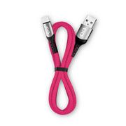 Kable USB - eXc Kabel USB-C BRAID 1.2m Różowy - miniaturka - grafika 1