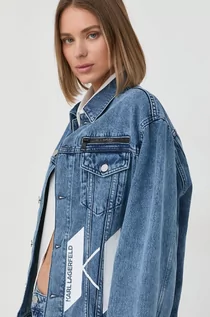 Kurtki damskie - Karl Lagerfeld Lagerfeld Lagerfeld kurtka jeansowa damska przejściowa - grafika 1