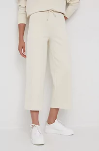Calvin Klein spodnie dresowe kolor beżowy - Spodnie damskie - miniaturka - grafika 1