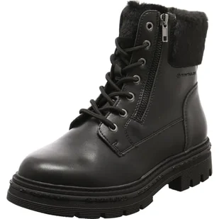 Tom Tailor Damskie 8490120011 modne kozaki, czarne, 41 EU, czarny, 41 EU - Kozaki damskie - miniaturka - grafika 1