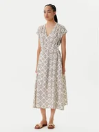 Sukienki - United Colors Of Benetton Sukienka letnia 4KPRDV0BB Beżowy Relaxed Fit - miniaturka - grafika 1