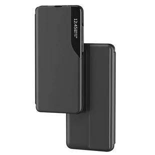 Eco Leather View Case elegancki futerał etui z klapką i funkcją podstawki Samsung Galaxy S22+ (S22 Plus) czarny - Etui i futerały do telefonów - miniaturka - grafika 2