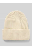 Czapki damskie - Czapka beanie z prążowanej dzianiny z brzegiem model HEXO - Pieces - miniaturka - grafika 1