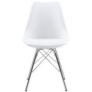 Krzesła - Actona Krzesło Do Jadalni Kaesfurt Ii 85X48X54 Białe - miniaturka - grafika 1