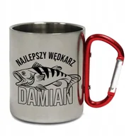 Kubki - KUBEK METALOWY DLA MIŁOŚNIKA WĘDKOWANIA IMIĘ WZORY - miniaturka - grafika 1