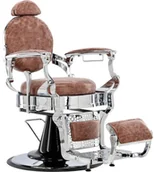 Fotele fryzjerskie - Fotel fryzjerski barberski hydrauliczny do salonu fryzjerskiego barber shop Logan Barberking - miniaturka - grafika 1