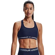 Biustonosze - Under Armour Damski biustonosz UA Crossback Mid Bra, wygodny i trwały biustonosz sportowy dla kobiet, biustonosz do biegania ze zdejmowanymi miseczkami - miniaturka - grafika 1