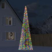 Oświetlenie świąteczne - Choinka z lampek, na maszt, 1534 kolorowe LED, 500 cm Lumarko! - miniaturka - grafika 1