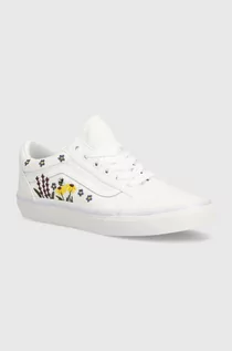 Buty dla dziewczynek - Vans tenisówki dziecięce JN Old Skool kolor biały - grafika 1